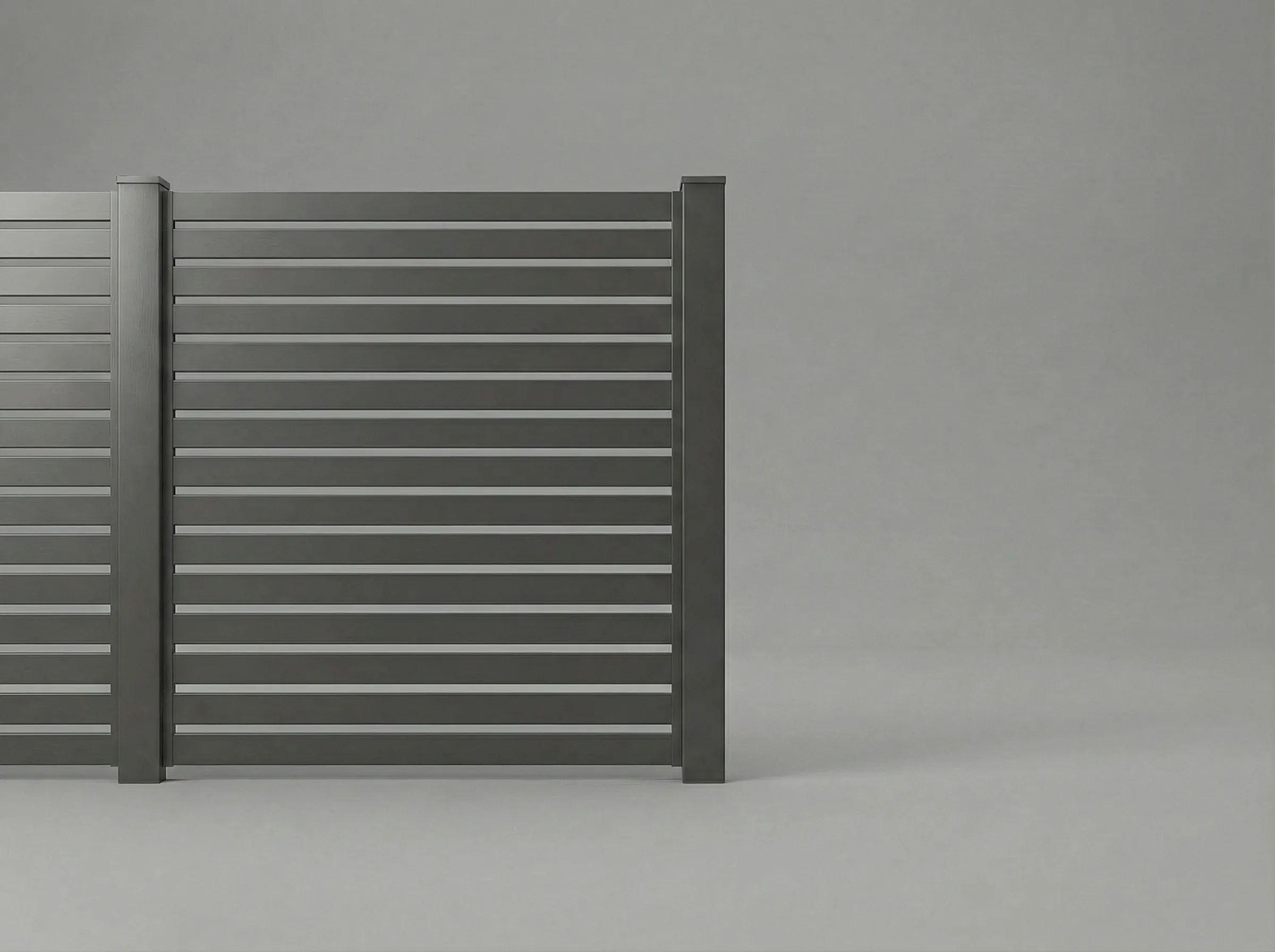 Aluminum Horizontal Flat Picket Fence