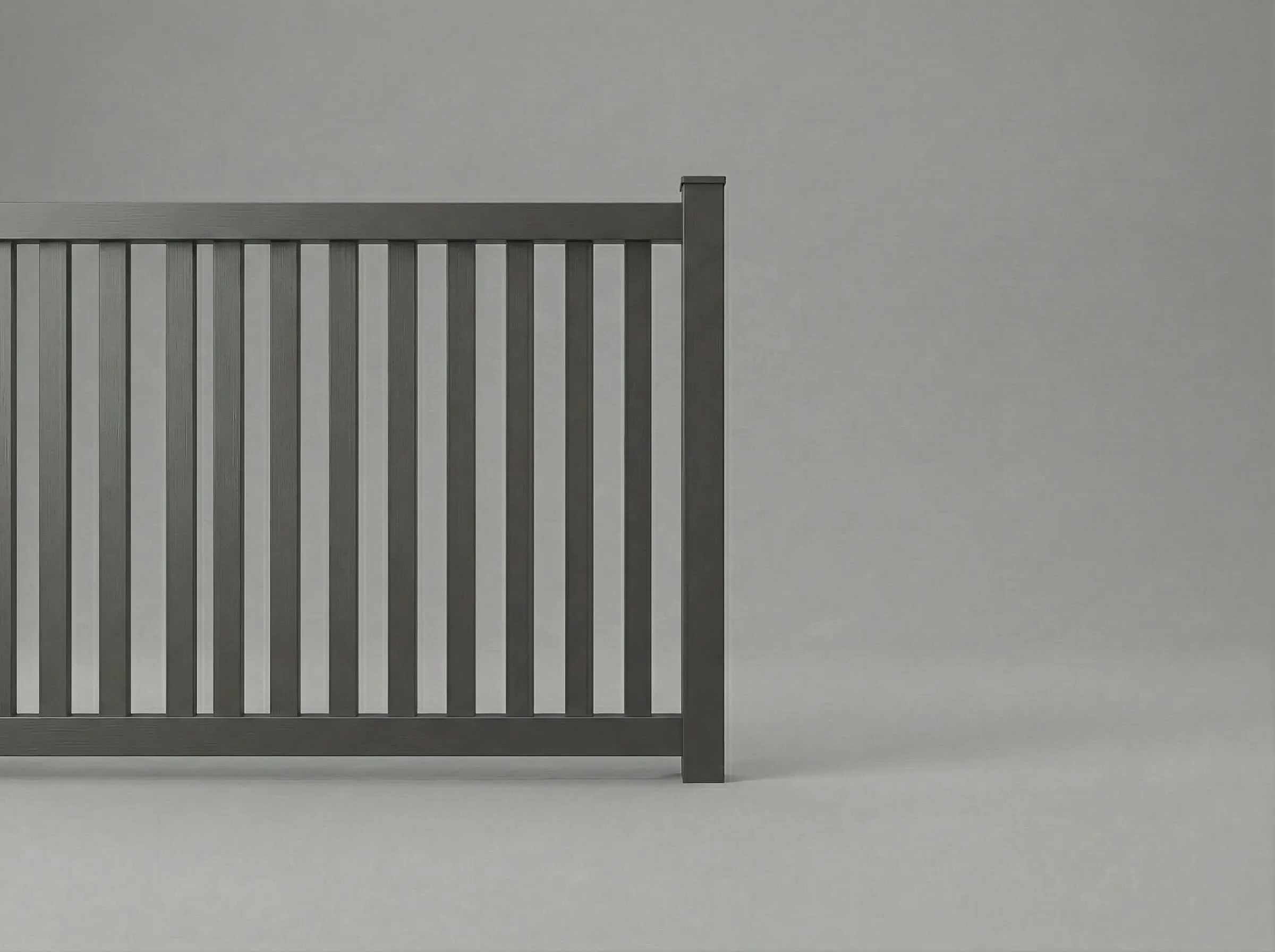 Aluminum Vertical Flat Picket Fence