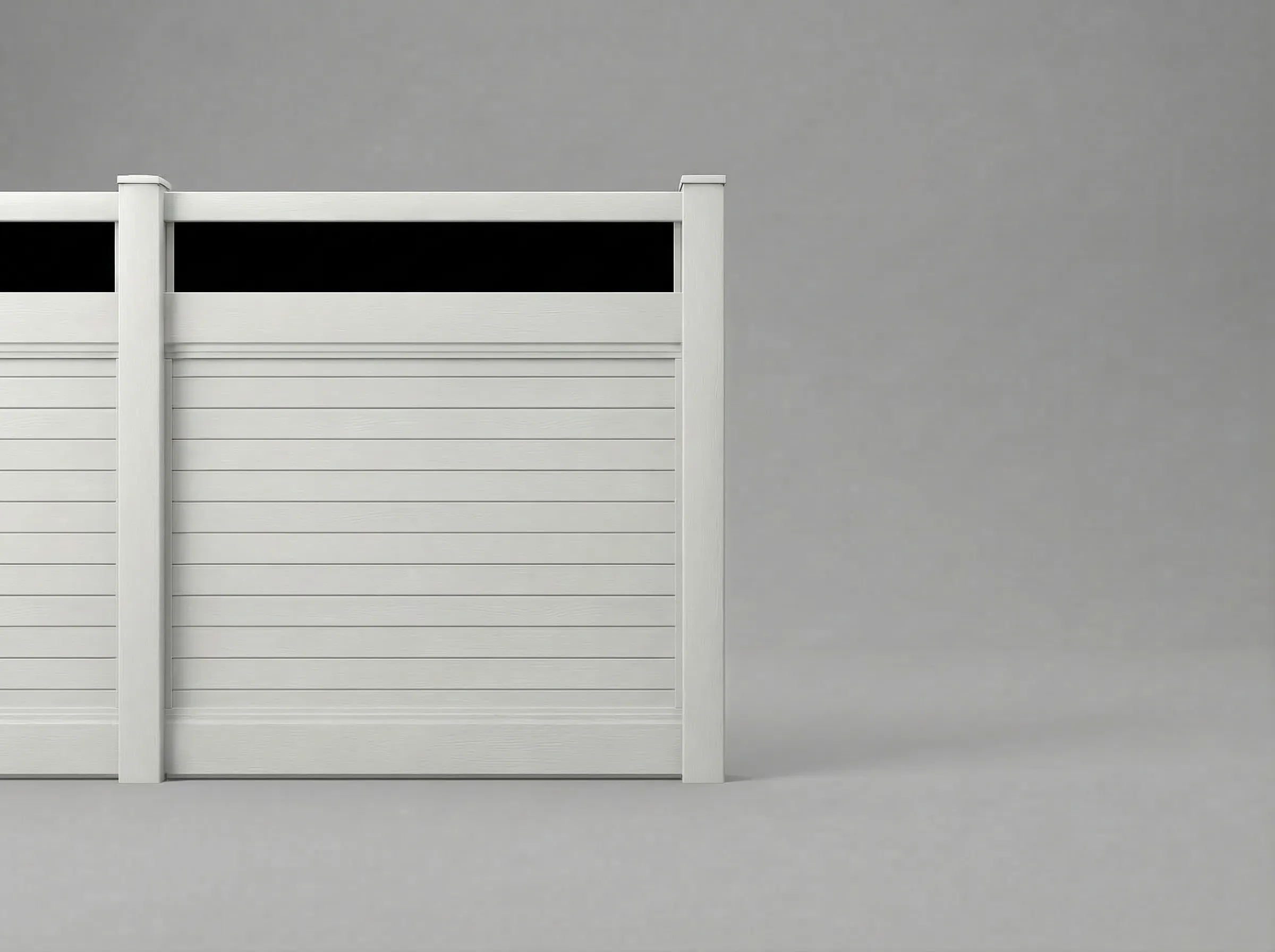 Vinyl Horizontal Fence w/ Acrylic Top