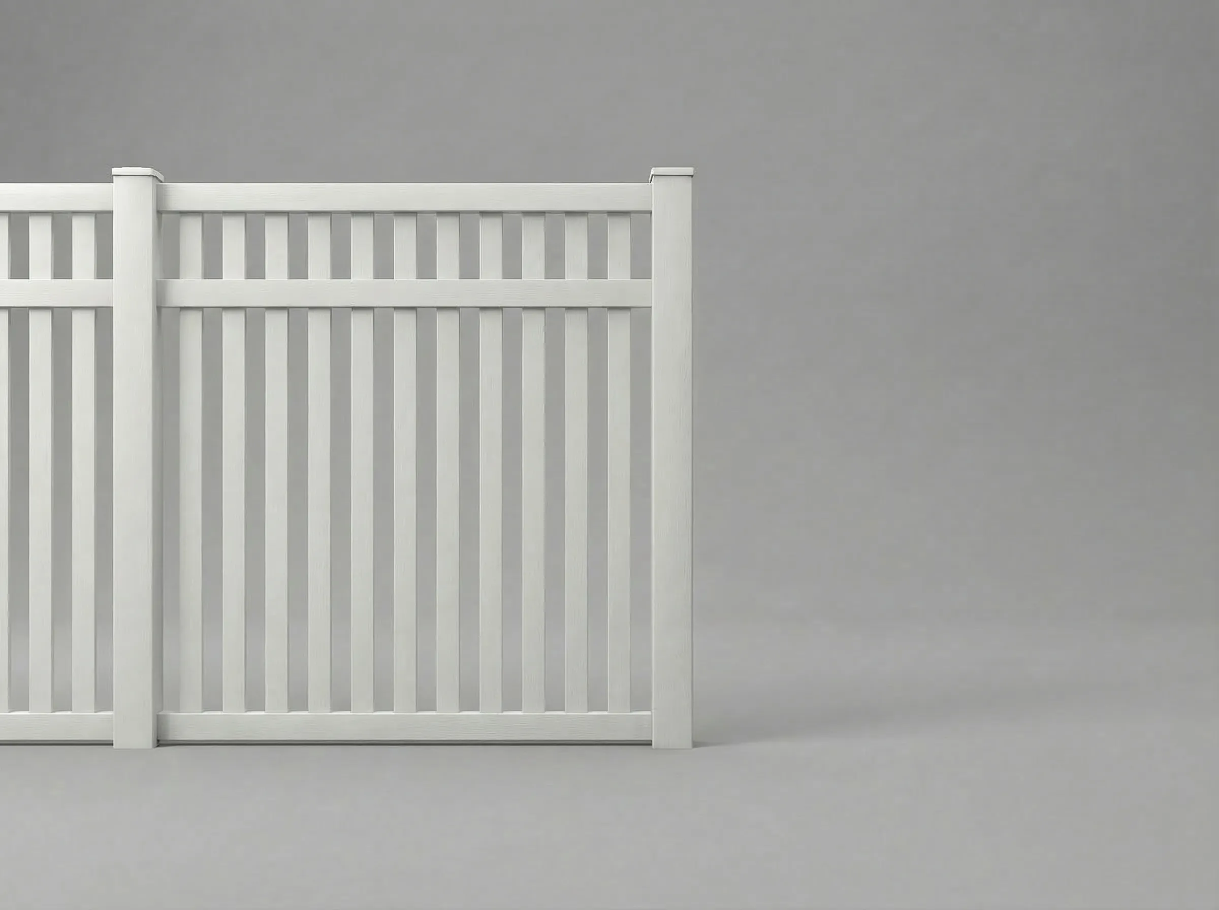 Vinyl Vertical Flat Picket Fence