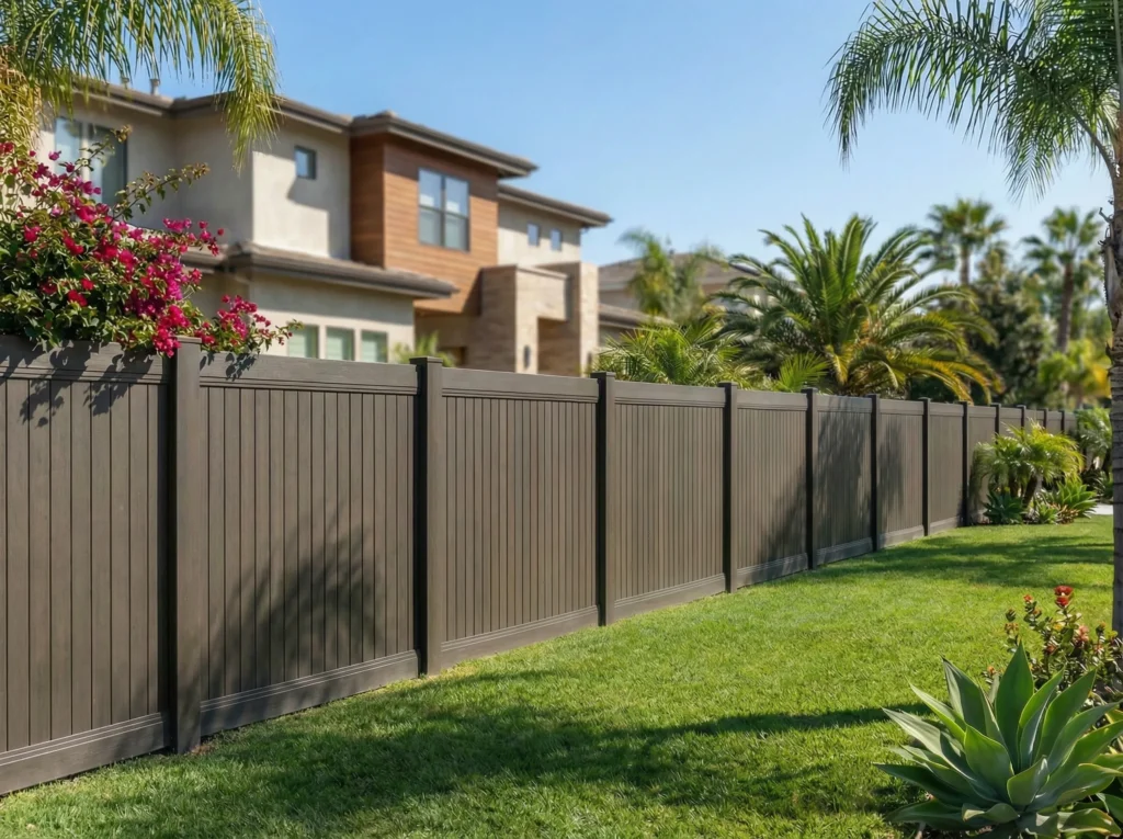 Main Dark Walnut Vinyl Fences