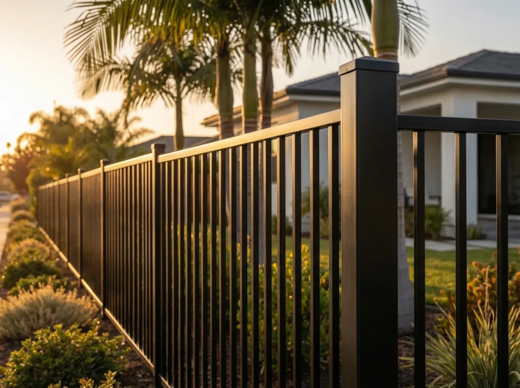 Aluminum Vertical Flat Picket Fencing