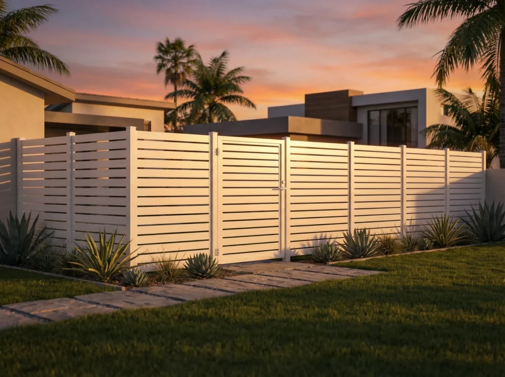 Main Aluminum Horizontal Flat Picket Fencing