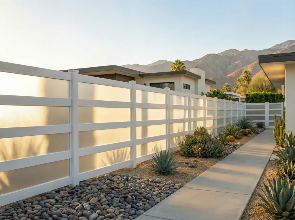 Main Vinyl Fence With Acrylic