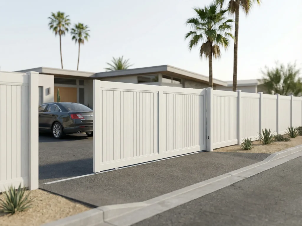 Main Vinyl Rolling Gates