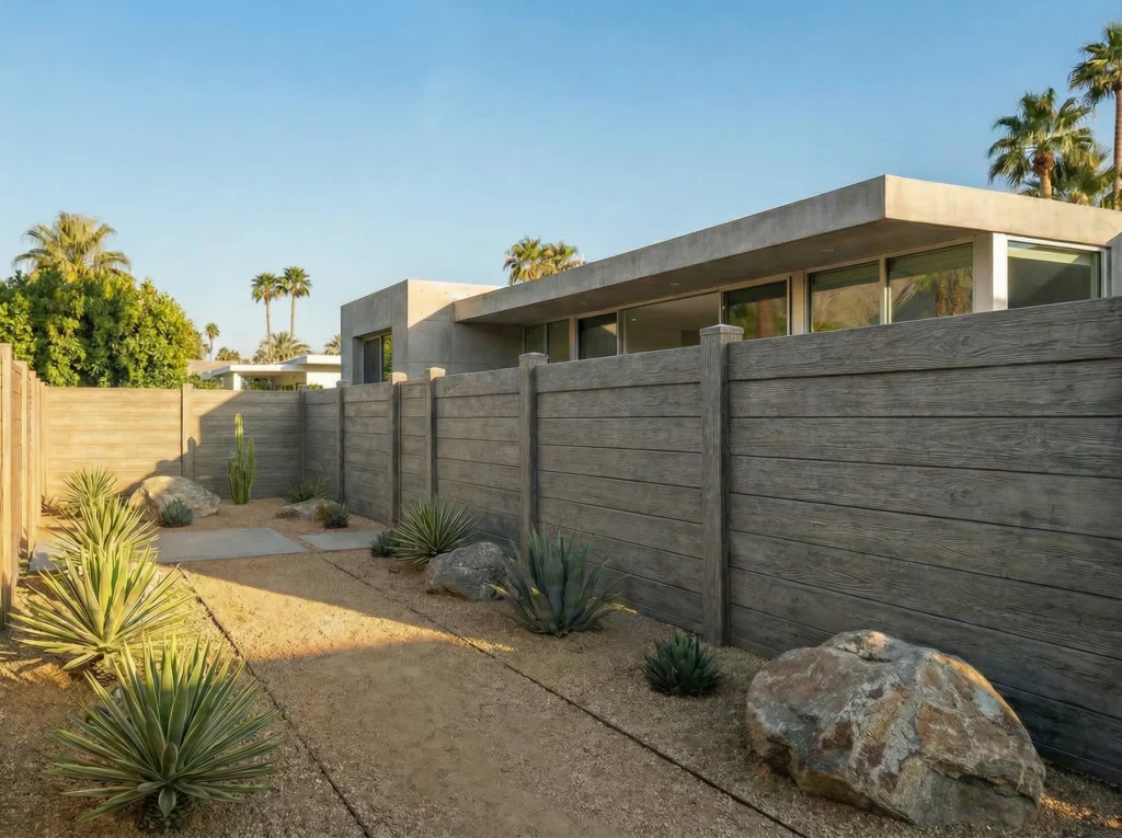 Main Weathered Aspen Vinyl Fences