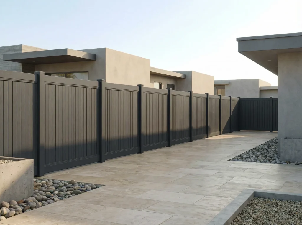 Main Dark Walnut Vinyl Fences