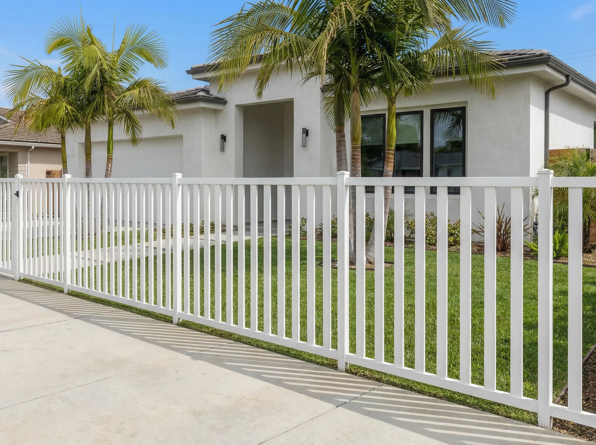 Aluminum Vertical Flat Picket Fencing