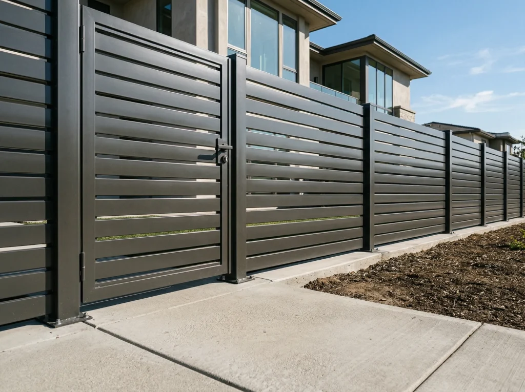 Main Aluminum Horizontal Flat Picket Fencing