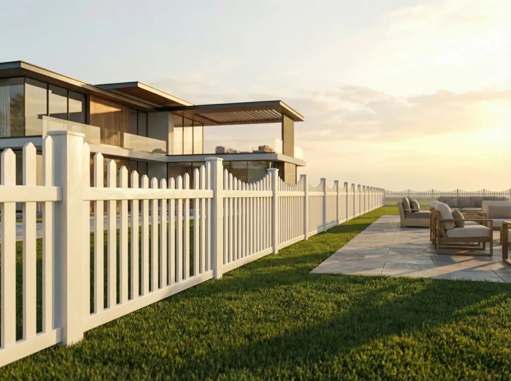 Main Vinyl Scalloped Picket Fences
