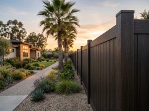 Main Dark Sequoia Vinyl Fences