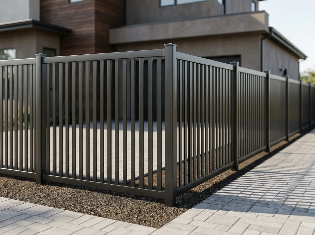 Aluminum Vertical Flat Picket Fencing