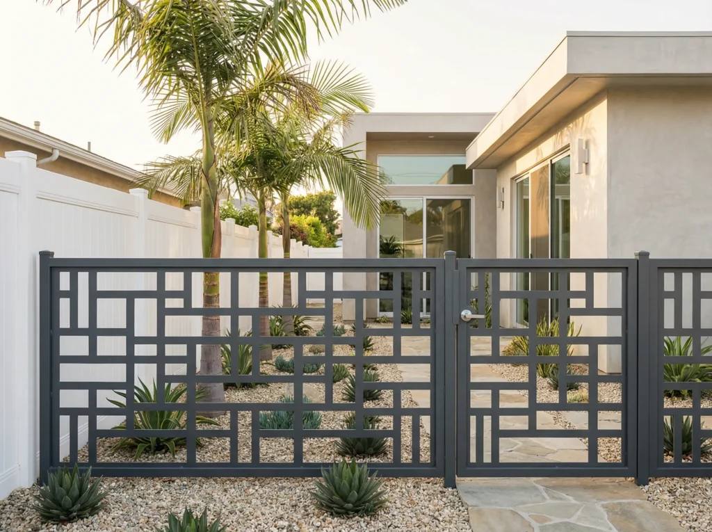 Main Aluminum Laser Cut Fence & Gate