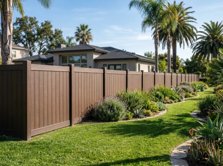 Main Dark Sequoia Vinyl Fences
