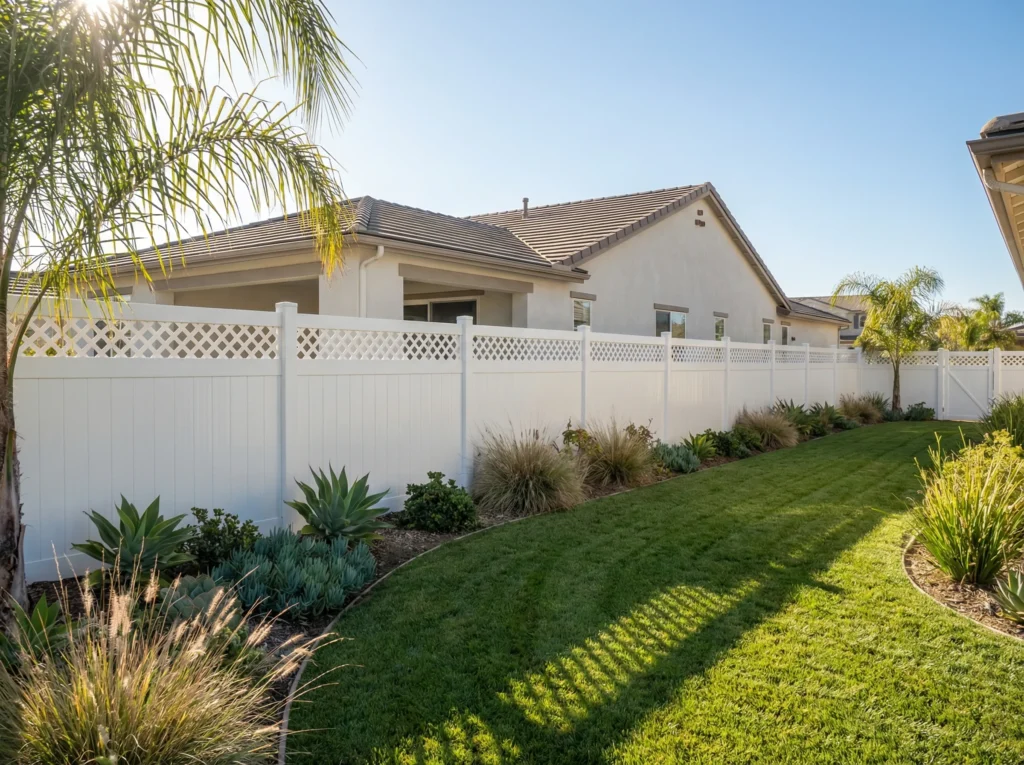 Main Vinyl Privacy Fences Lattice Top